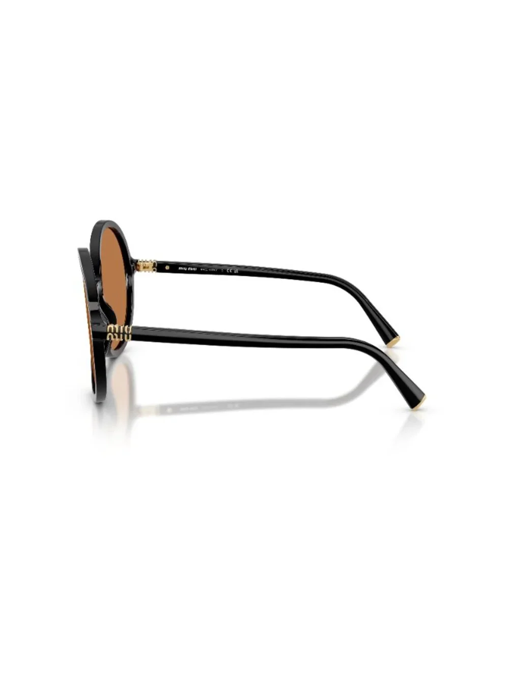 New Miu Miu Women's Sunglasses Black Brown Lens Acetate Frame MU B02S 16K90Q 59